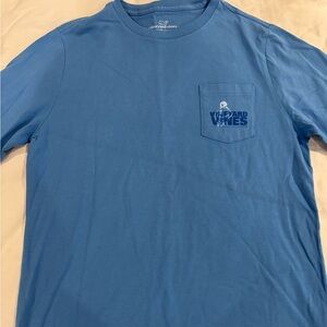 Vineyard Vines Boy’s Basketball Long Sleeve Blue Tee